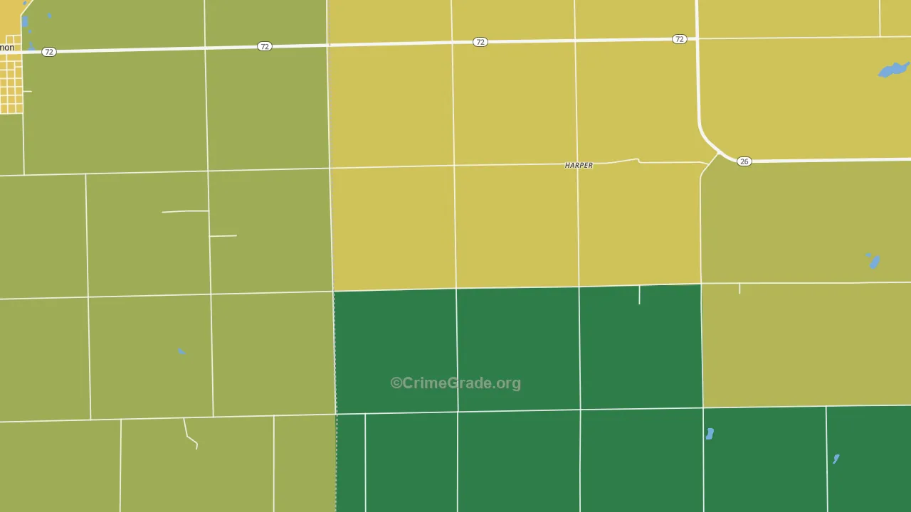 Harper, IL Map of Murder Rates