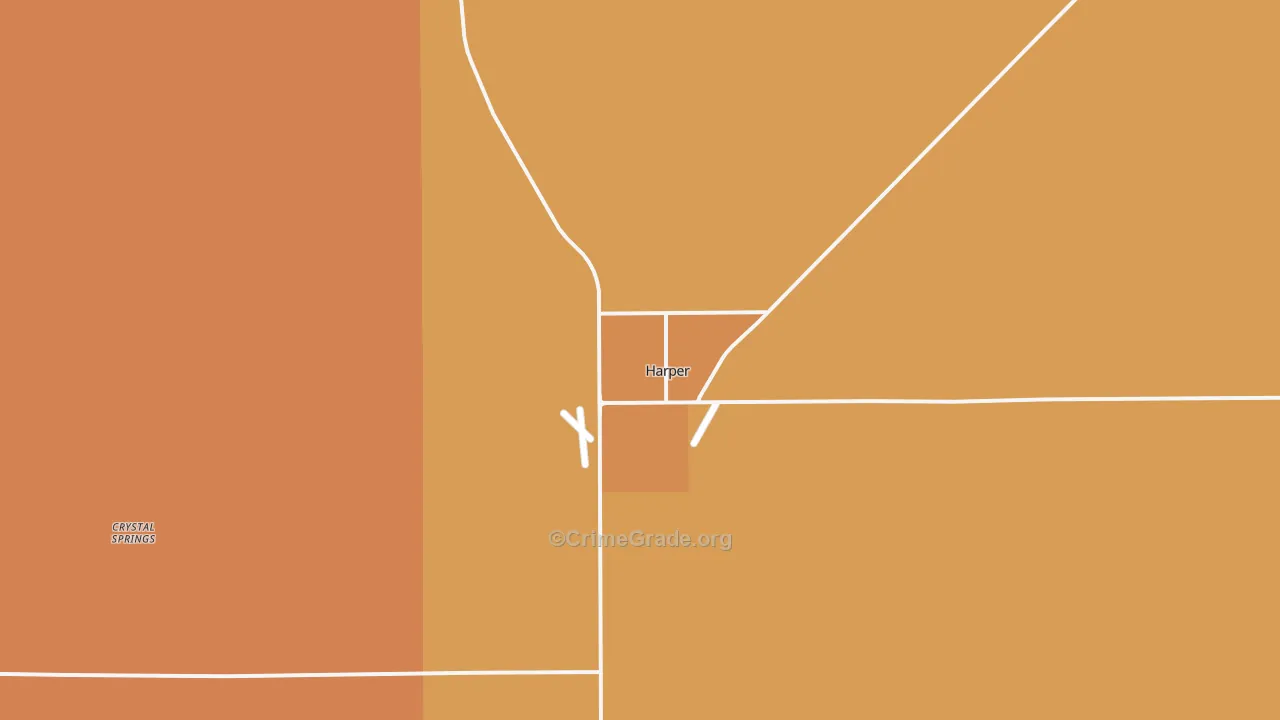 Harper, KS Map of Murder Rates