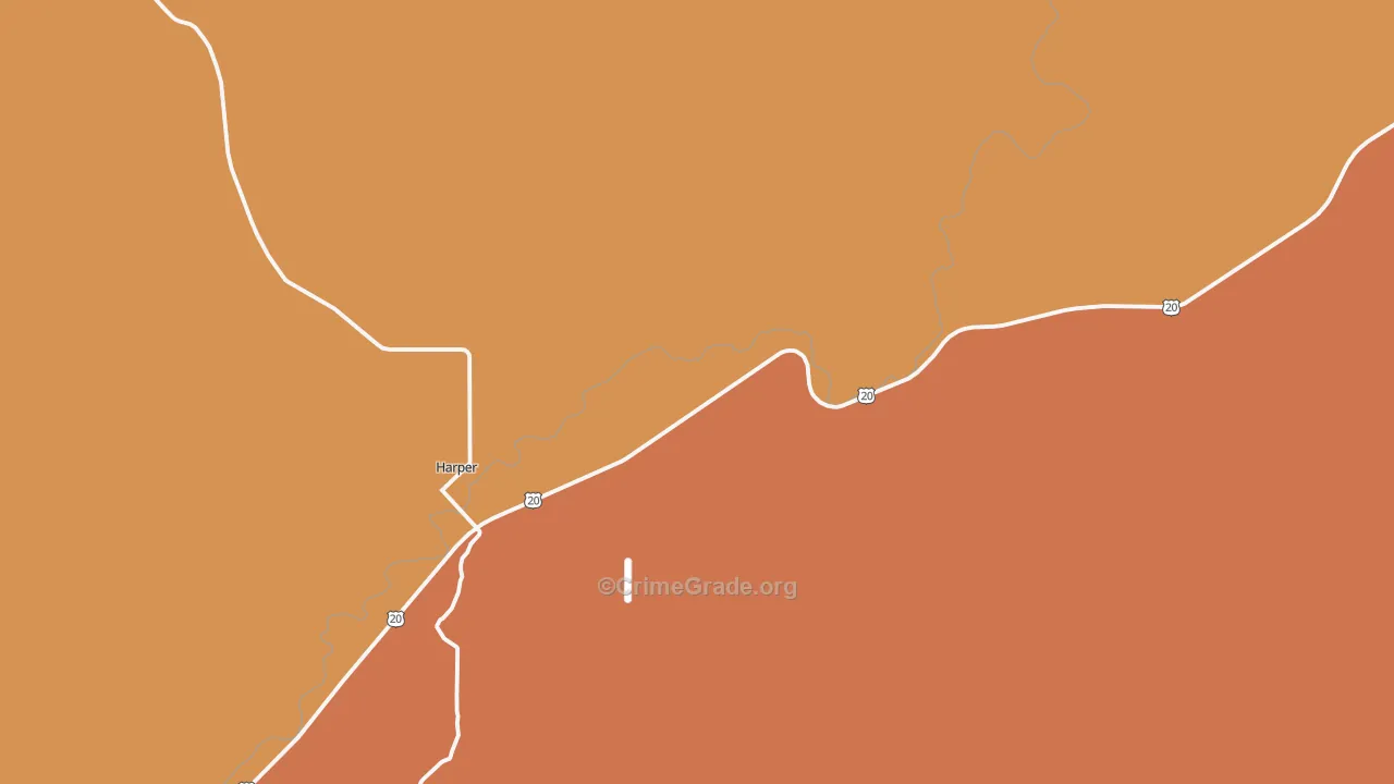Harper, OR Map of Murder Rates