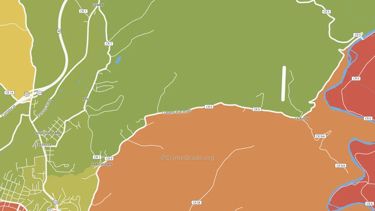 Harpertown, WV Map of Murder Rates