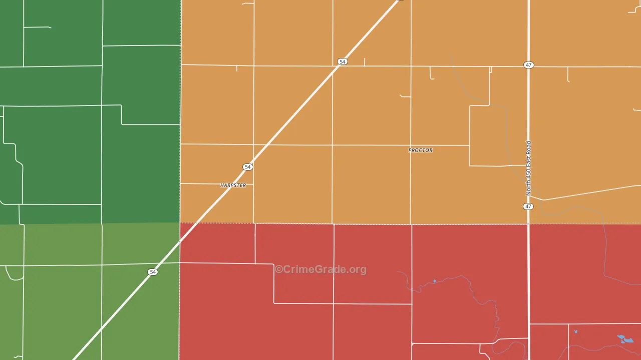 Harpster, IL Map of Murder Rates