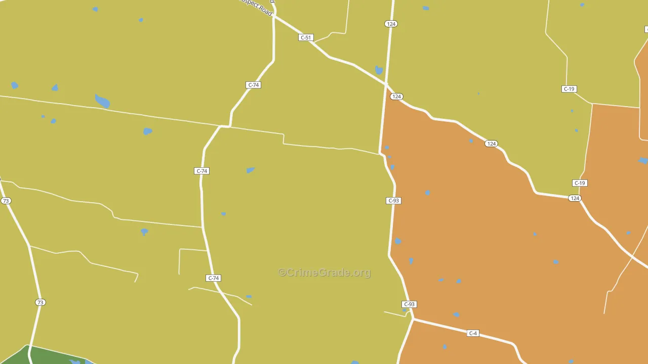 Harriett, OH Map of Murder Rates
