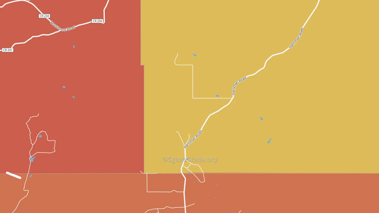 Harriman, WY Map of Murder Rates