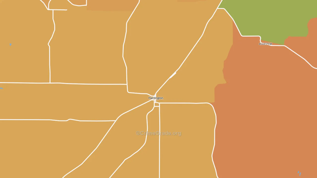 Harrington, WA Map of Murder Rates