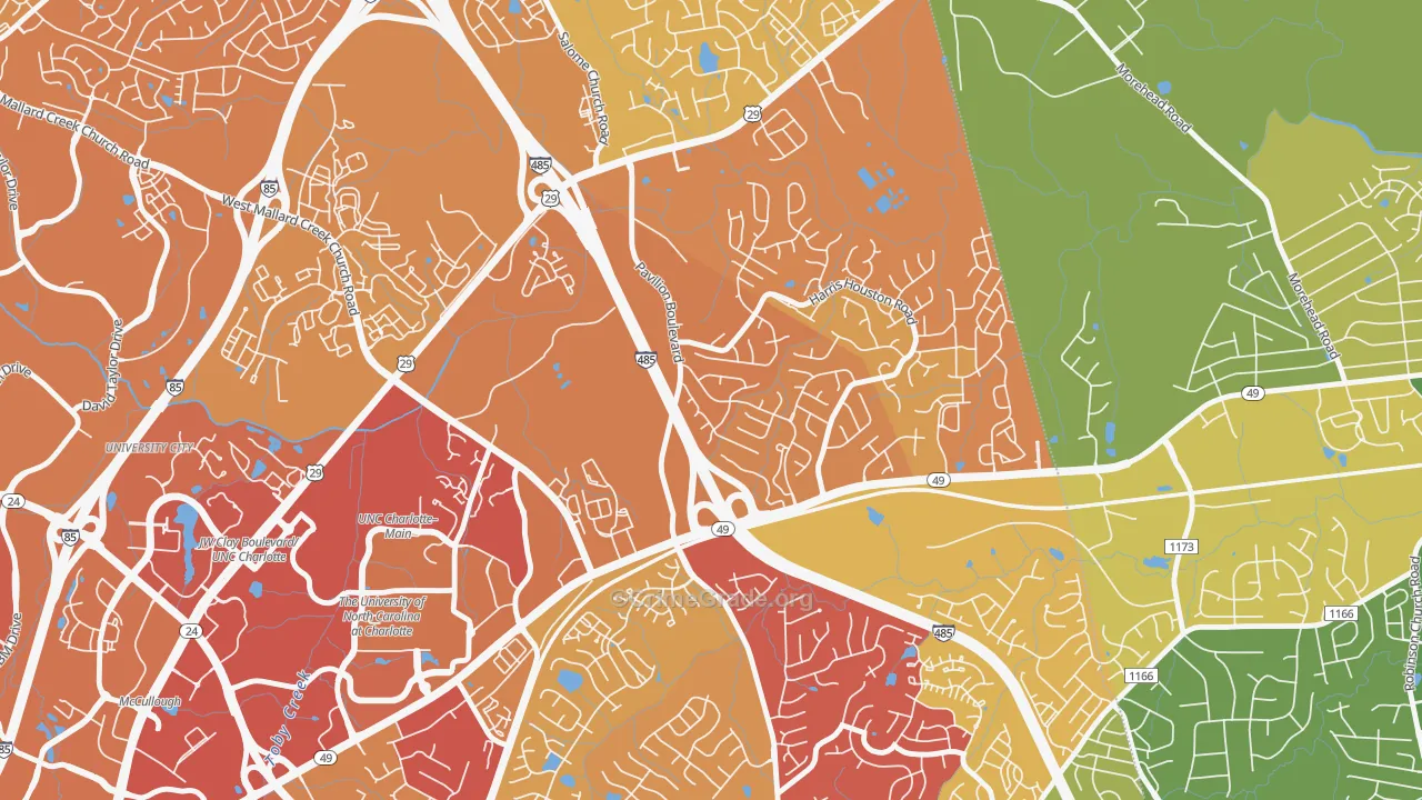 Harris-Houston, Charlotte, NC Map of Murder Rates