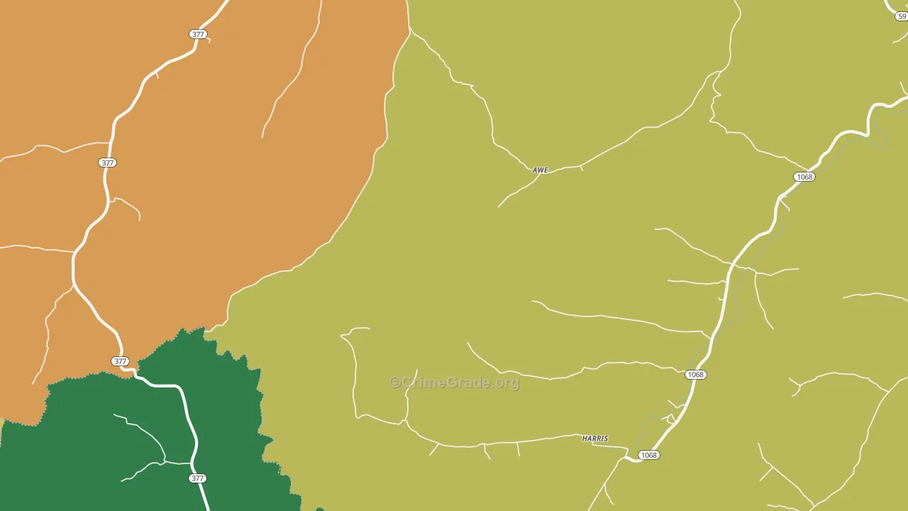 Harris, KY Map of Murder Rates