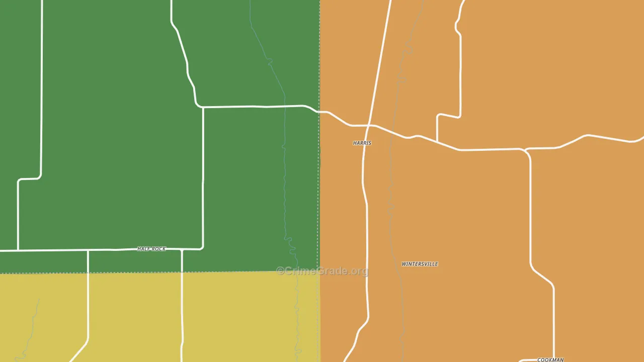 Harris, MO Map of Murder Rates