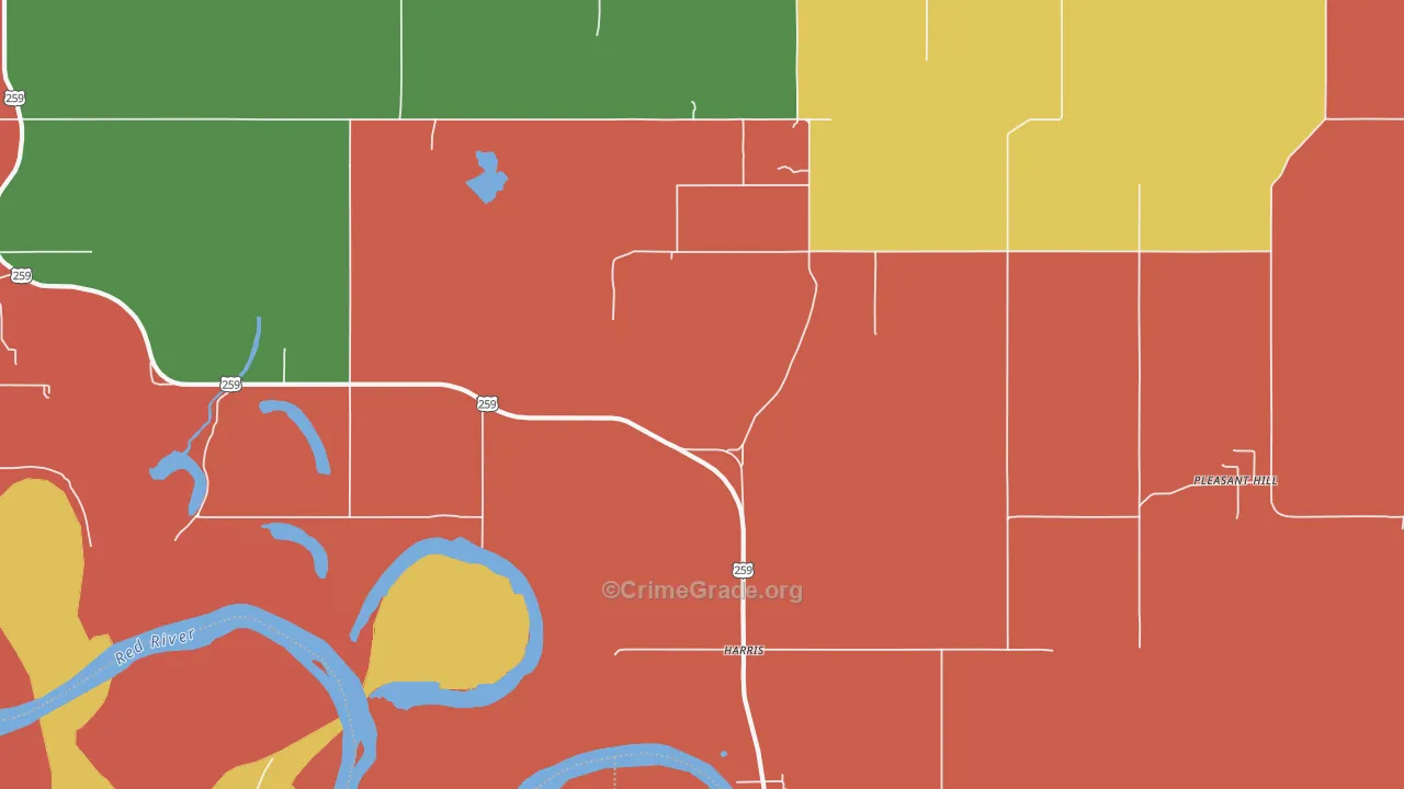 Harris, OK Map of Murder Rates