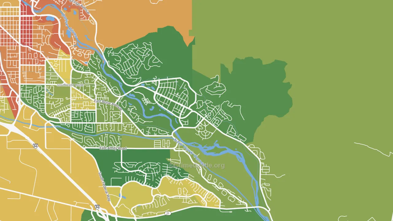 Harris Ranch, Boise, ID Map of Murder Rates