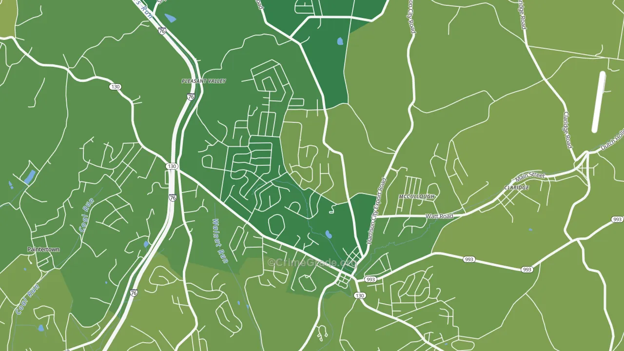 Harrison City, PA Map of Murder Rates