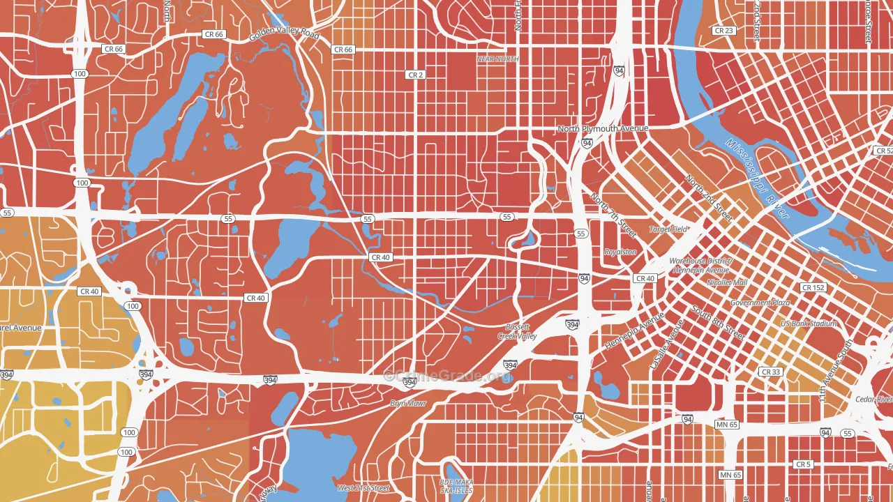Harrison, Minneapolis, MN Map of Murder Rates