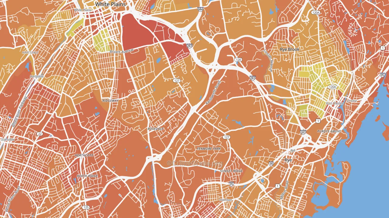 Harrison, NY Map of Murder Rates