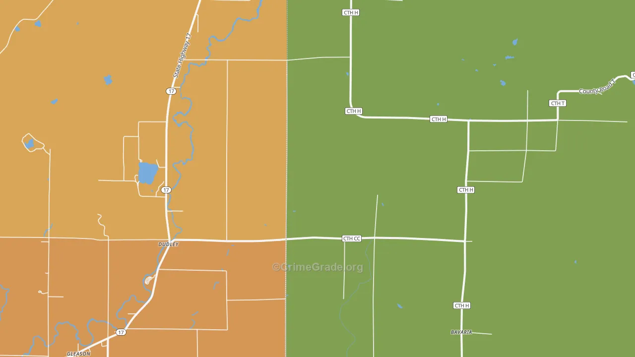 Harrison, WI Map of Murder Rates