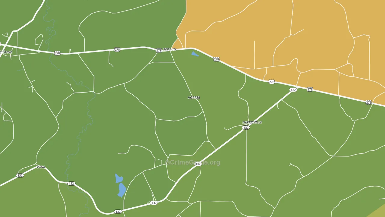 Harrisville, AL Map of Murder Rates
