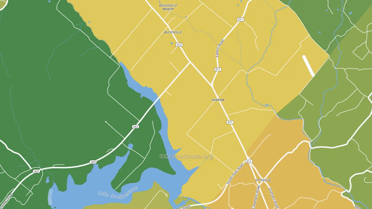 Harrow, PA Map of Murder Rates