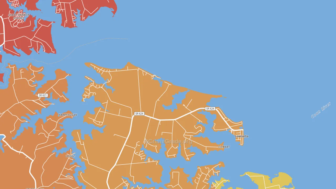 Harryhogan, VA Map of Murder Rates