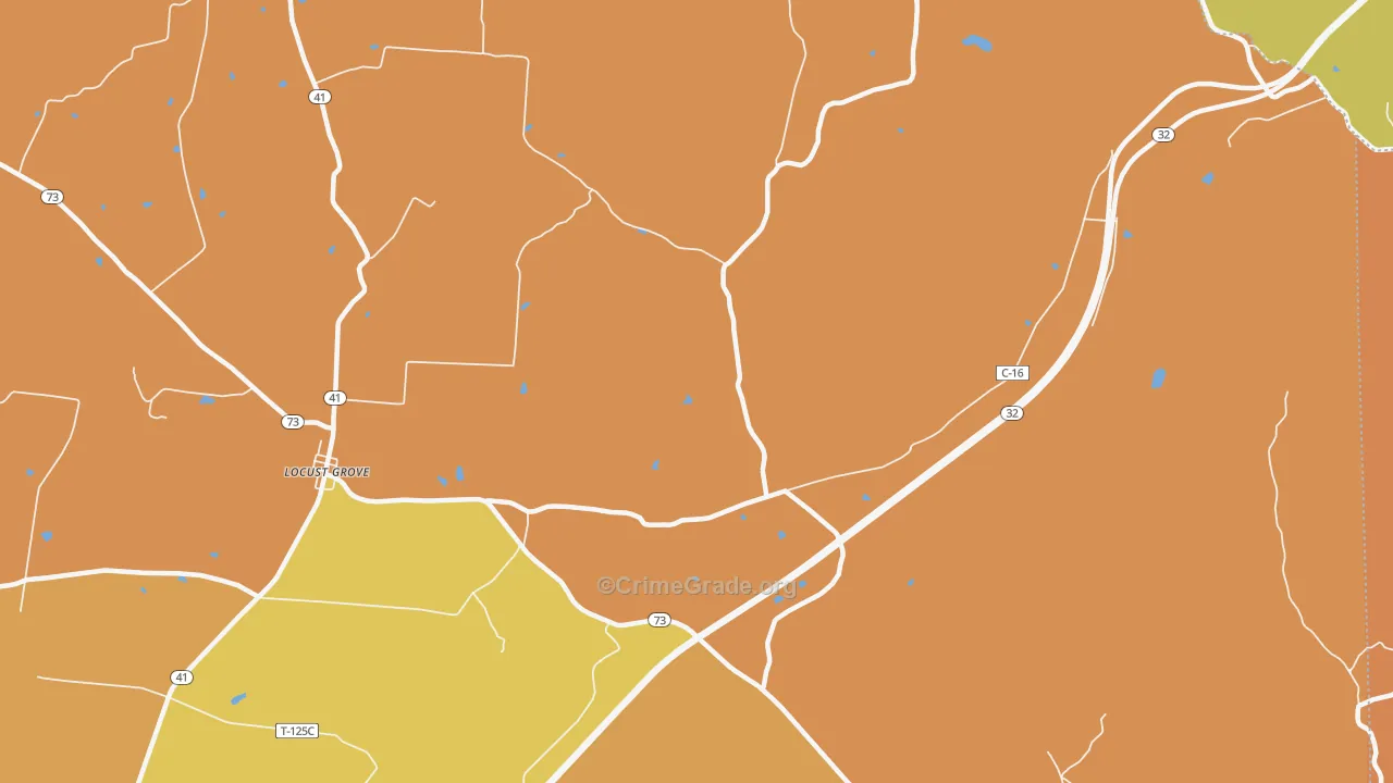 Harshasville, OH Map of Murder Rates
