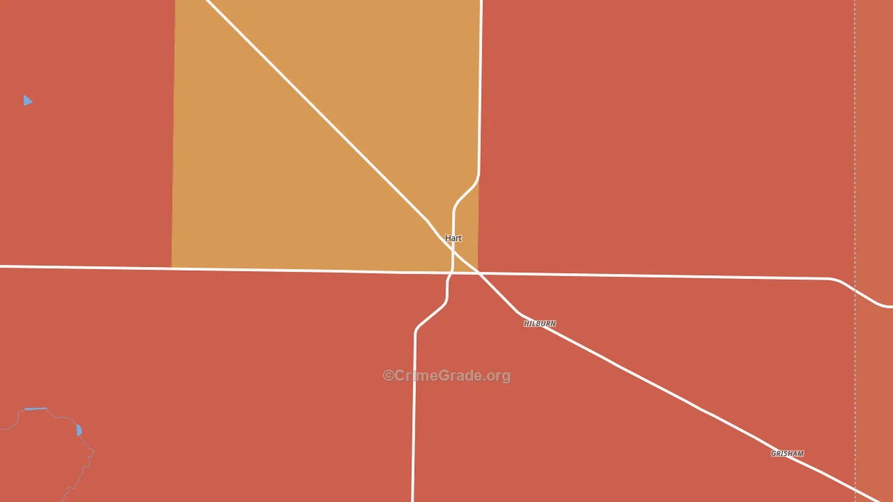 Hart, TX Map of Murder Rates