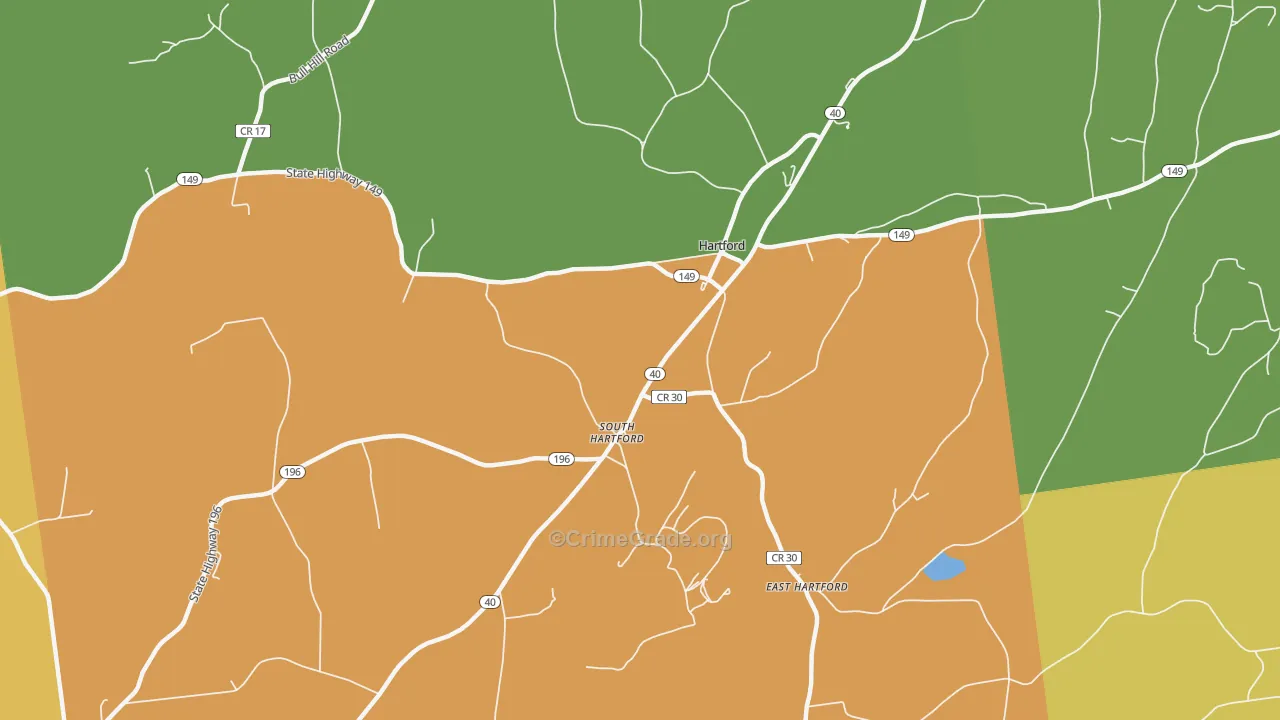 Hartford, NY Map of Murder Rates