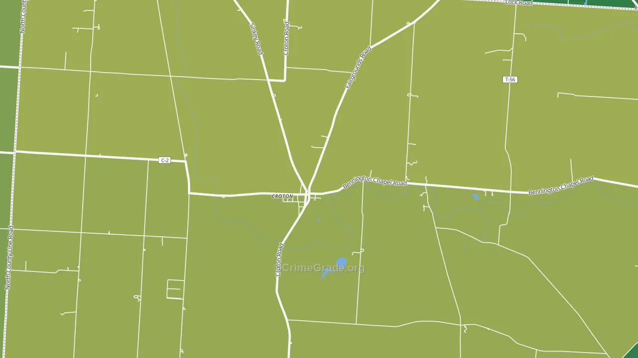 Hartford, OH Map of Murder Rates