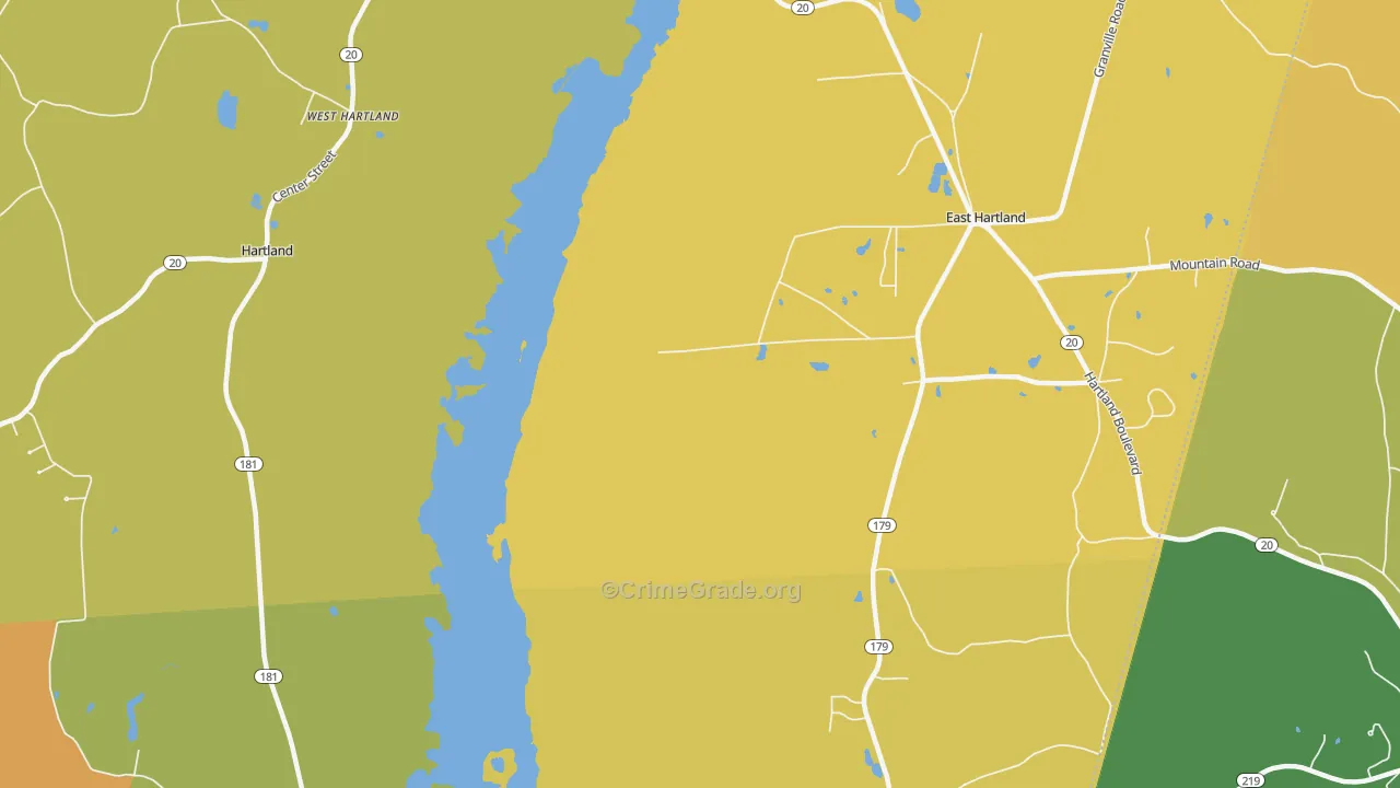 Hartland, CT Map of Murder Rates