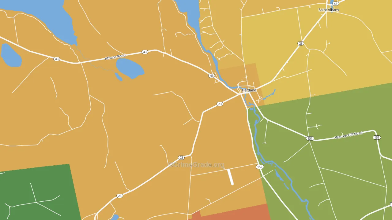 Hartland, ME Map of Murder Rates