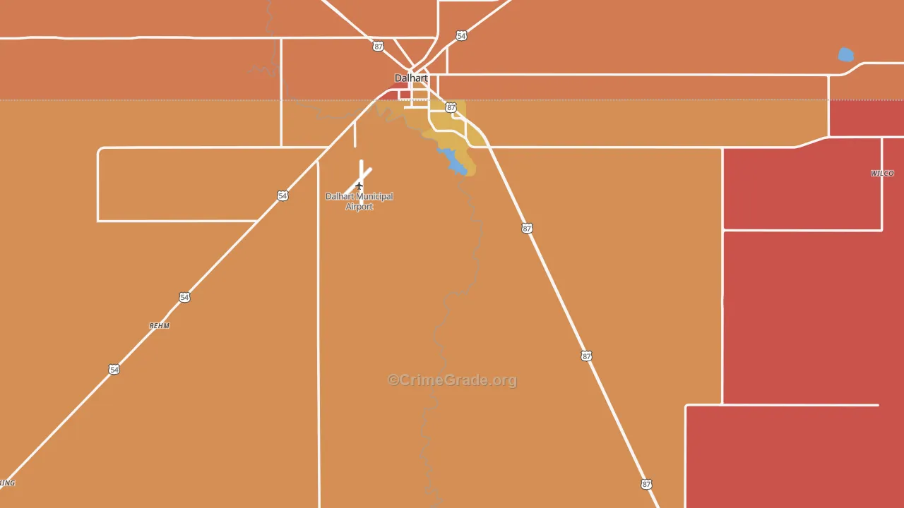 Hartley County, TX Map of Murder Rates