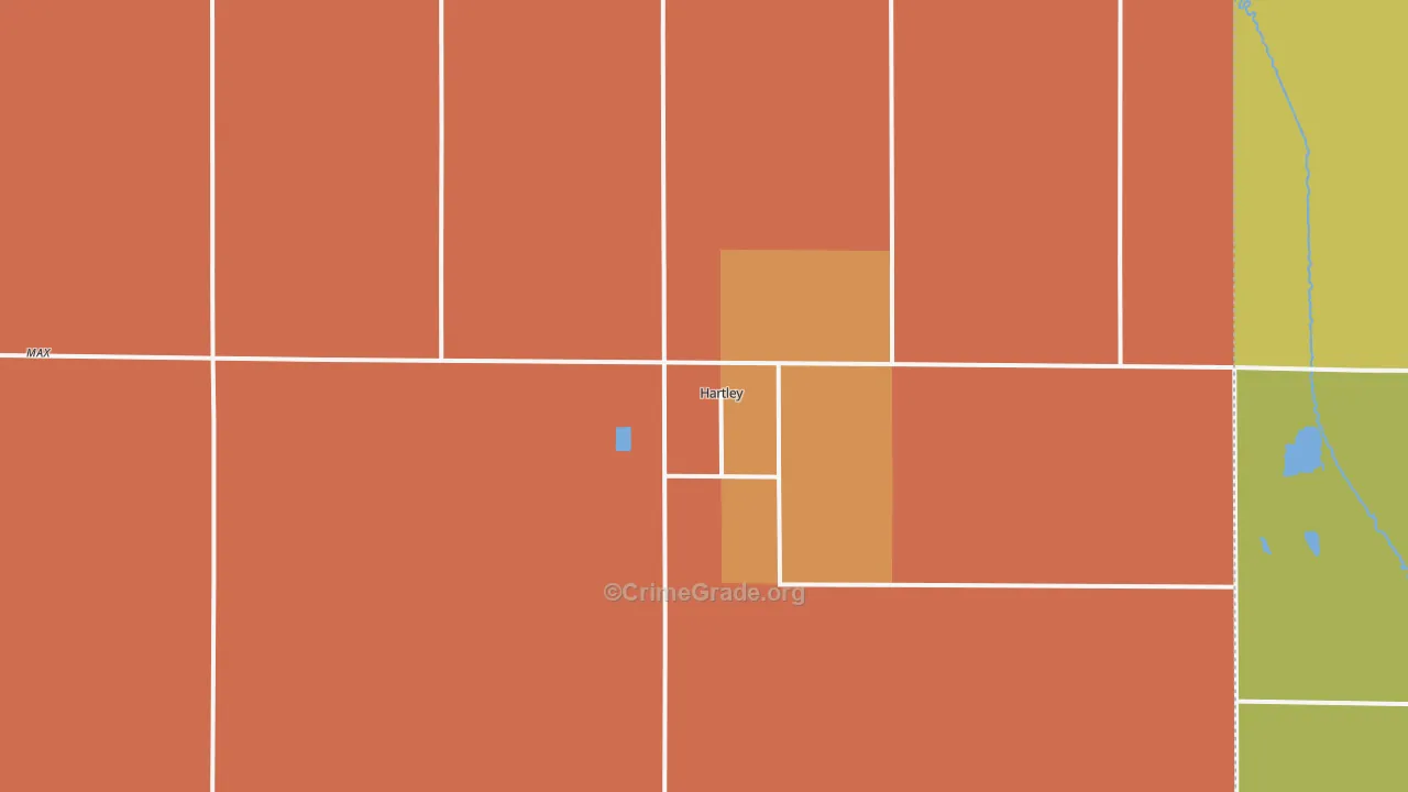 Hartley, IA Map of Murder Rates