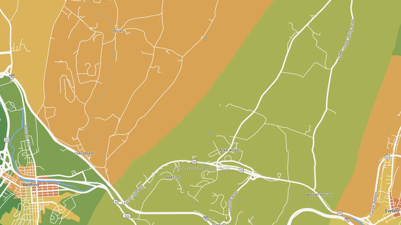 Hartley, PA Map of Murder Rates