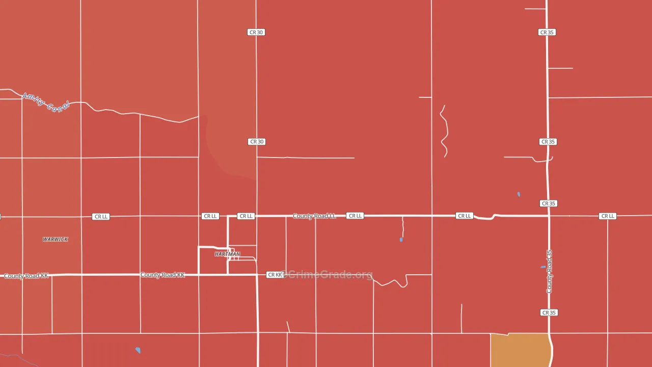 Hartman, CO Map of Murder Rates