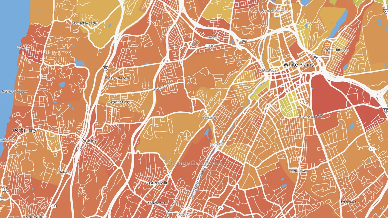 Hartsdale, NY Map of Murder Rates