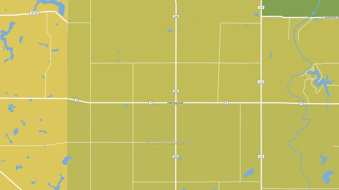 Hartsgrove, OH Map of Murder Rates