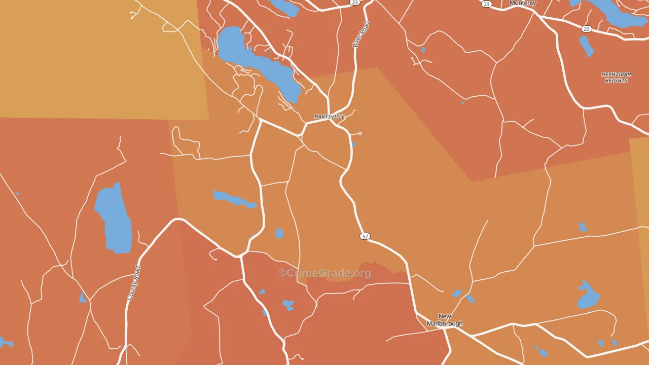 Hartsville, MA Map of Murder Rates