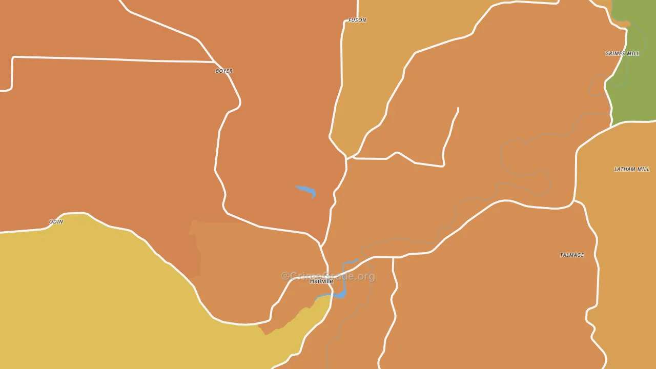 Hartville, MO Map of Murder Rates