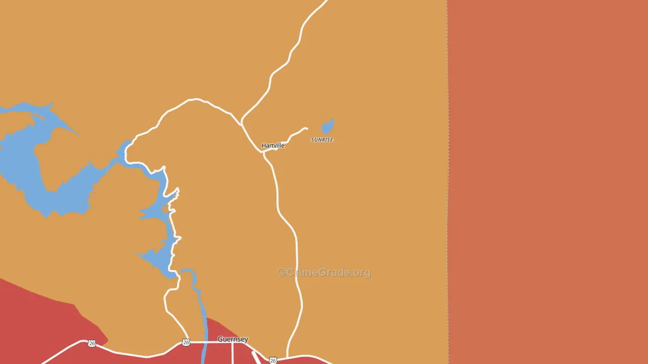 Hartville, WY Map of Murder Rates
