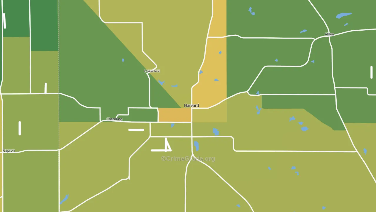 Harvard, IL Map of Murder Rates