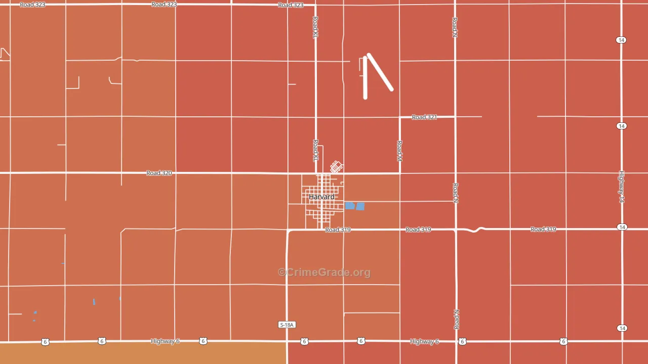 Harvard, NE Map of Murder Rates