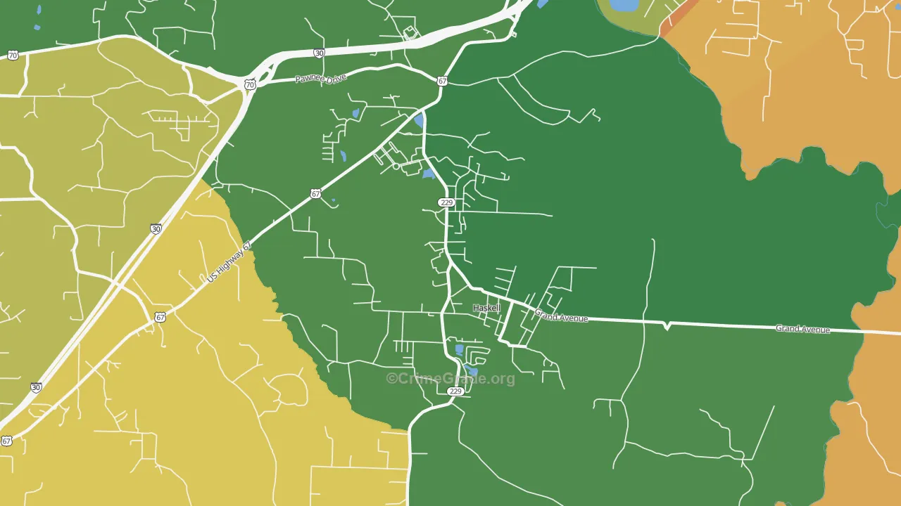 Haskell, AR Map of Murder Rates