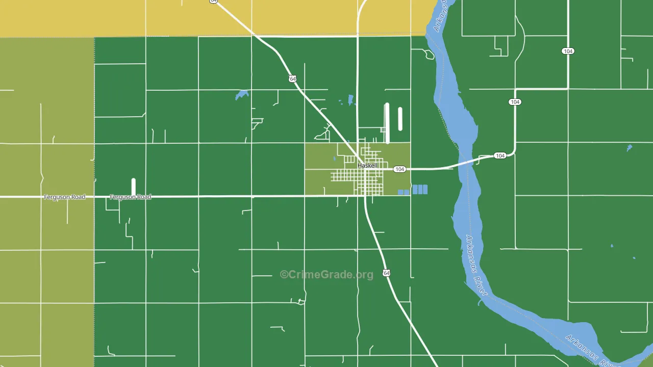 Haskell, OK Map of Murder Rates