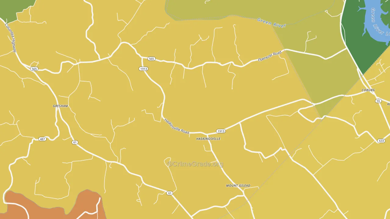 Haskingsville, KY Map of Murder Rates