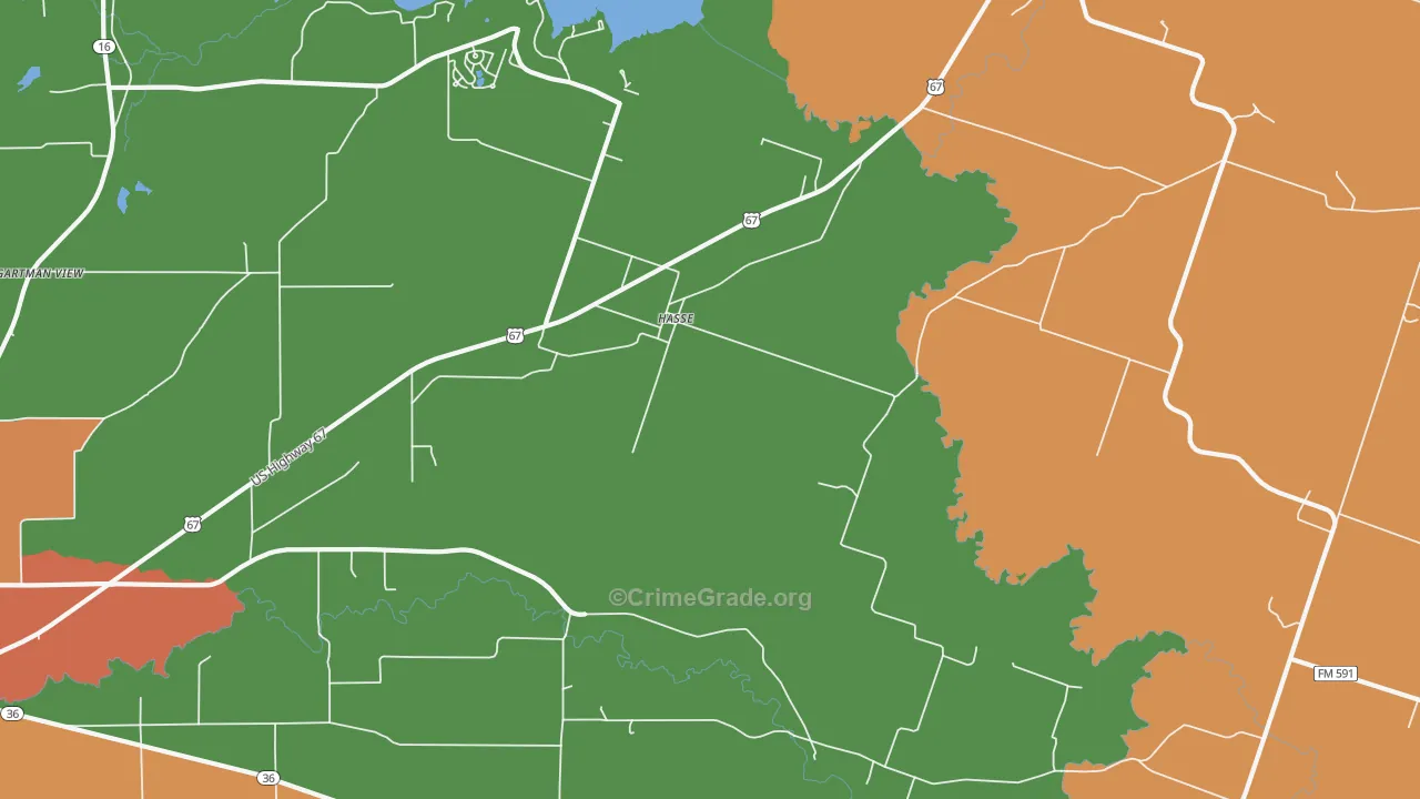 Hasse, TX Map of Murder Rates