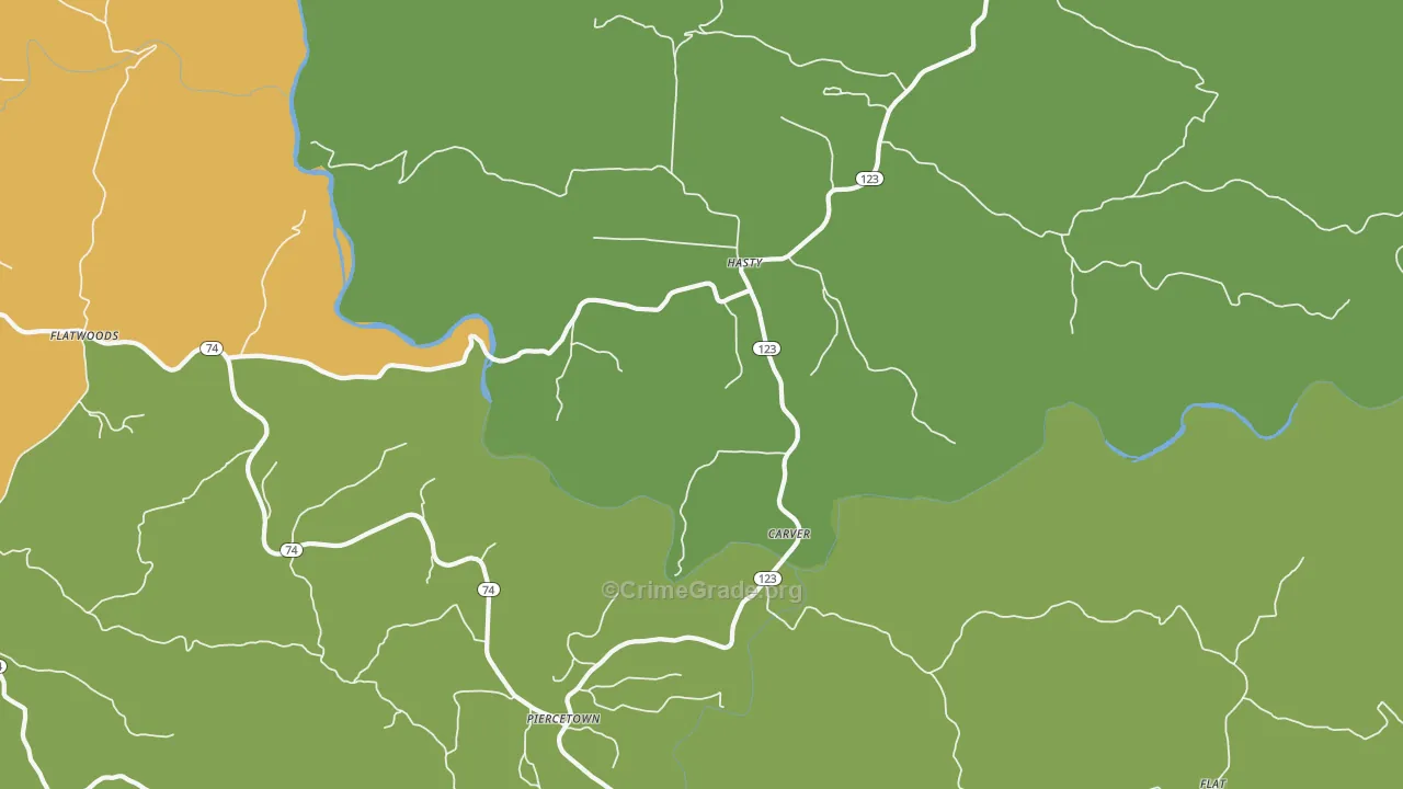 Hasty, AR Map of Murder Rates