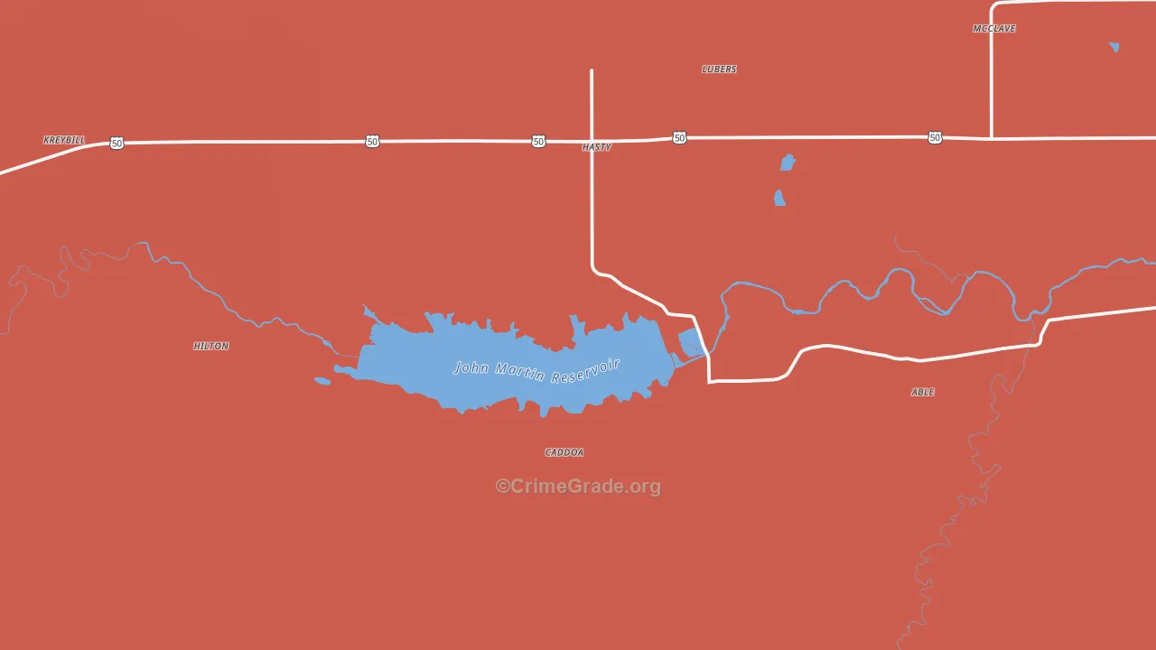 Hasty, CO Map of Murder Rates