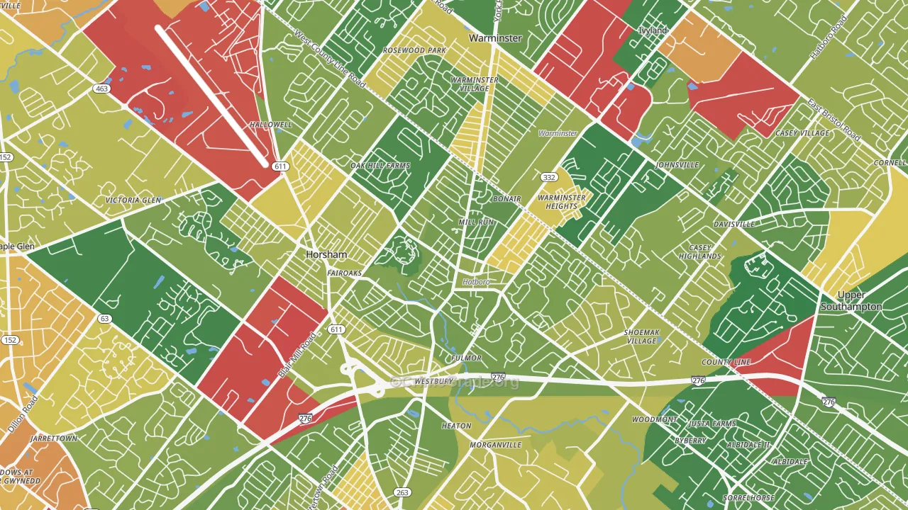 Hatboro, PA Map of Murder Rates