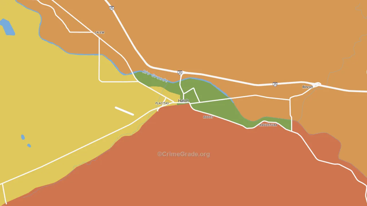 Hatch, NM Map of Murder Rates