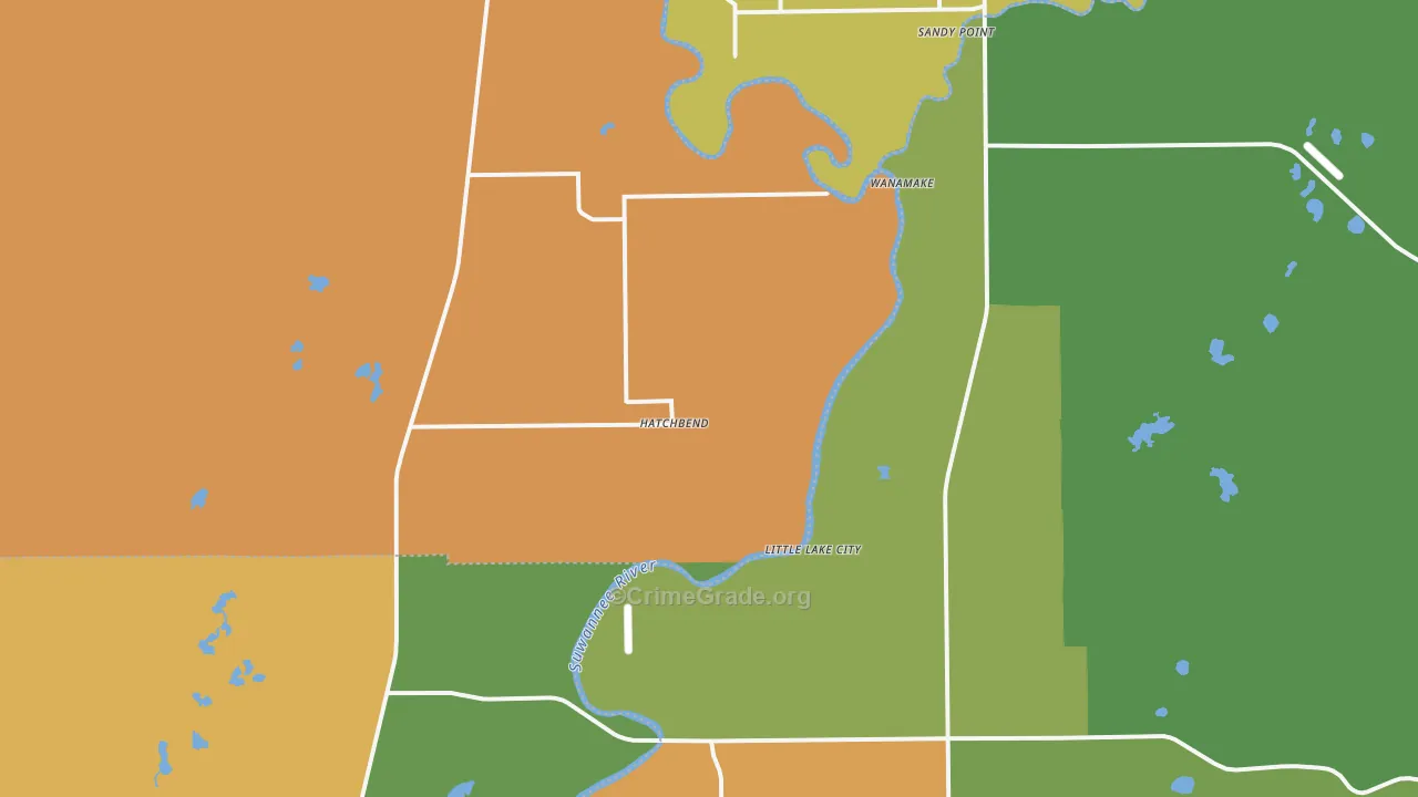Hatchbend, FL Map of Murder Rates