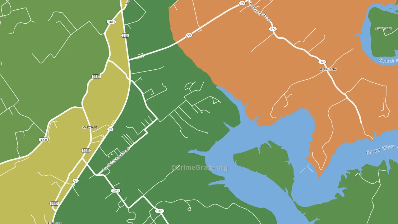Hatcher, KY Map of Murder Rates