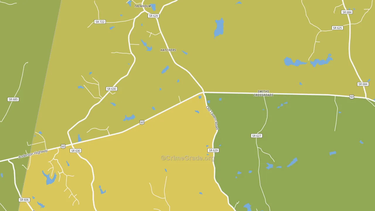 Hatchers, VA Map of Murder Rates