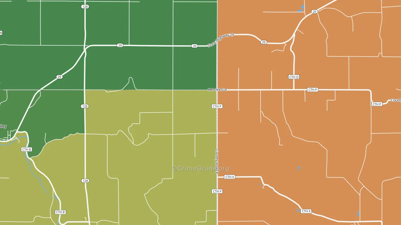 Hatchville, WI Map of Murder Rates
