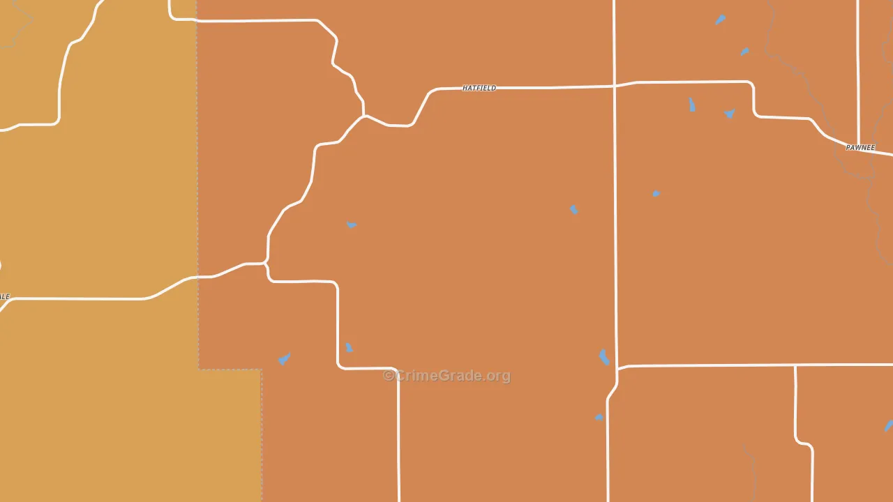 Hatfield, MO Map of Murder Rates